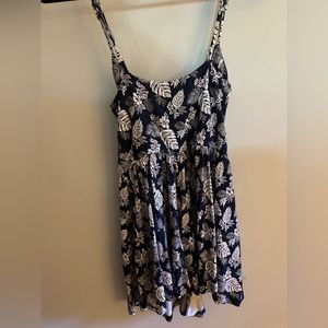 Romper Navy Blue and White